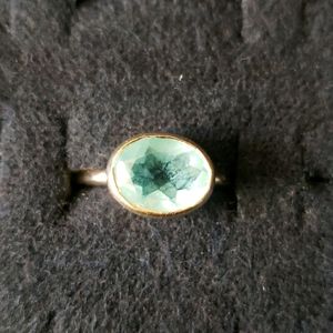 RING AQUA TOPAZ SILVER